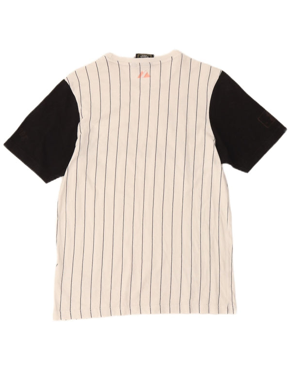 Majestic Camiseta estampada de los New York Yankees para hombre XS Blanco Colorblock