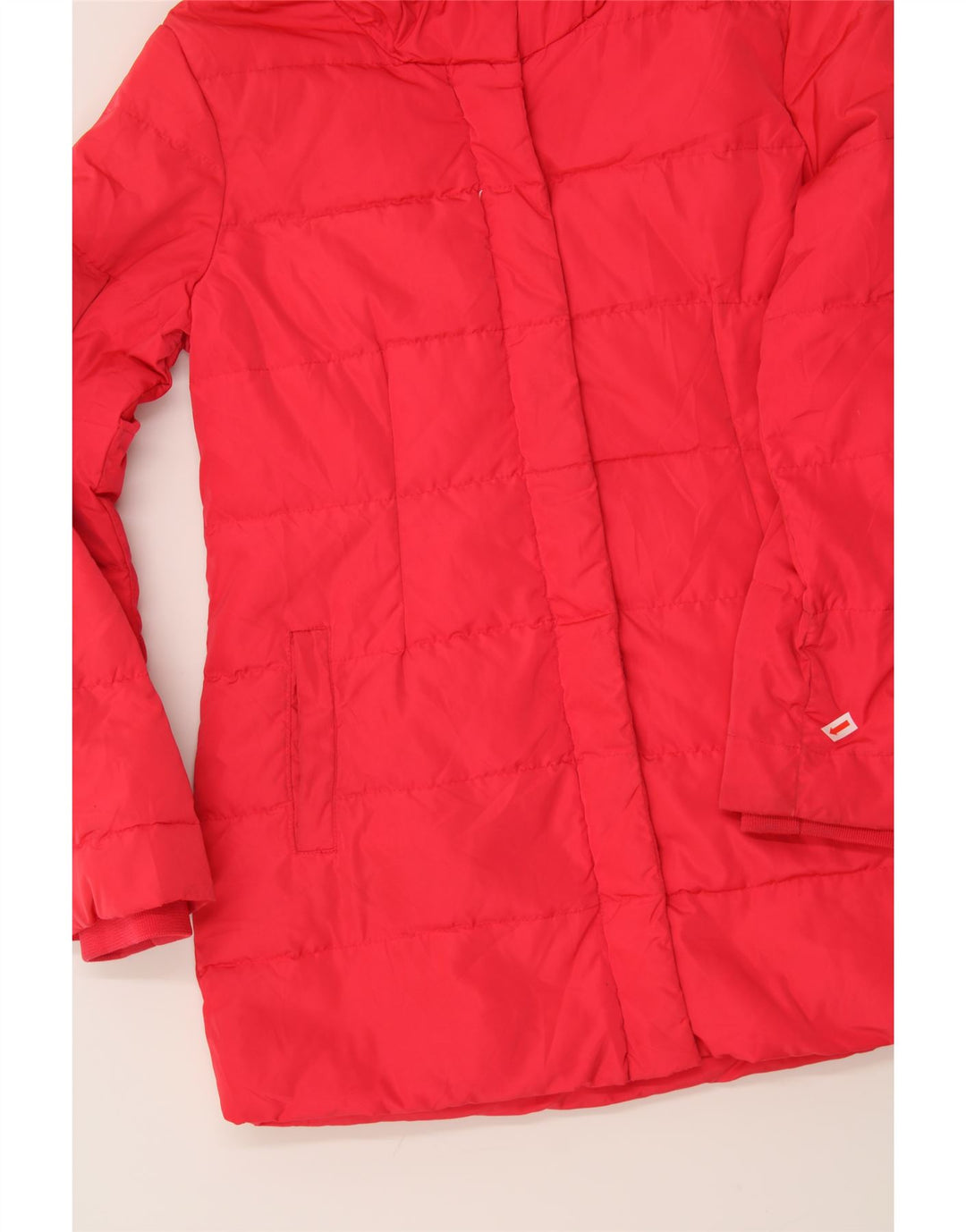 ARMANI JUNIOR Girls Hooded Padded Coat 9-10 Years Pink Polyester Vintage Armani Junior and Second-Hand Armani Junior from Messina Hembry 