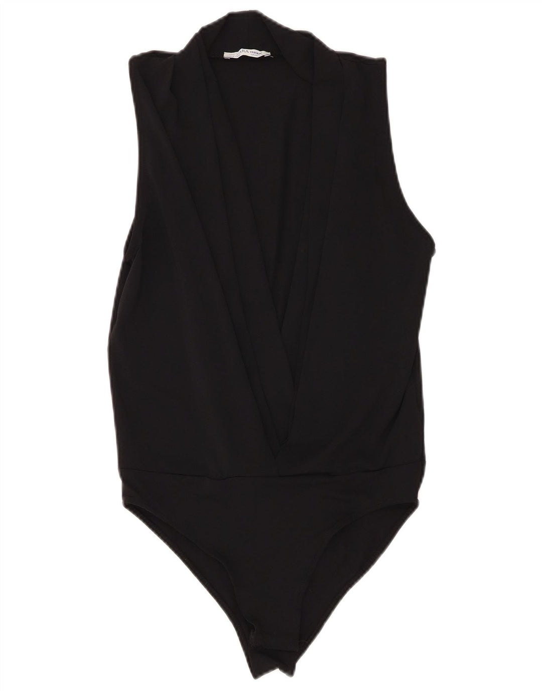 ZARA Mujer Trafaluc Body Sin Mangas UK 40 Small Negro Poliéster
