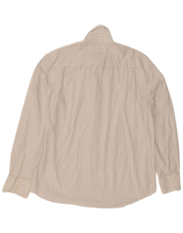 Luciano Soprani Camisa Hombre Cuadros Blancos Grandes