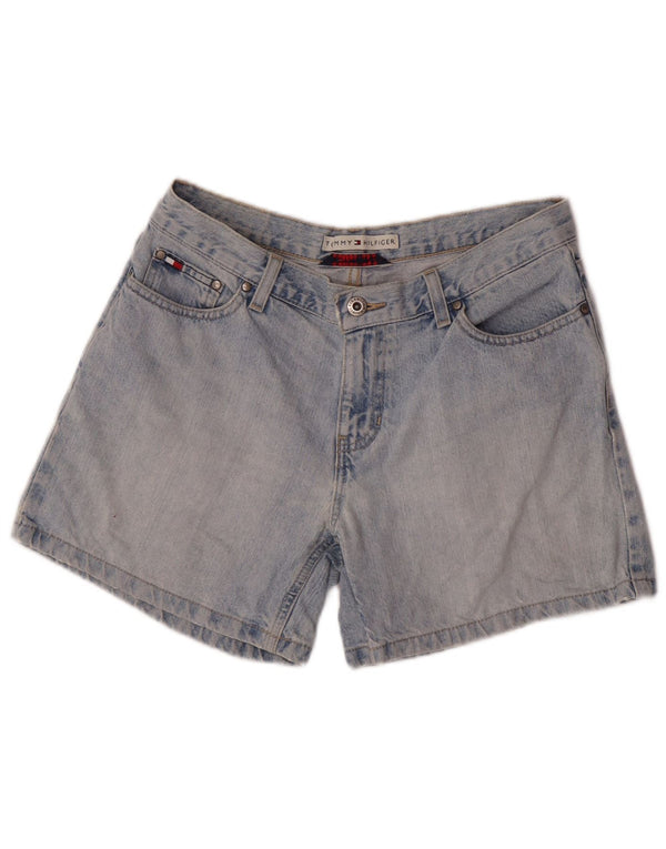 Pantalones Cortos De Mezclilla Desgastados Tommy Hilfiger Mujer W28 Azul Medio