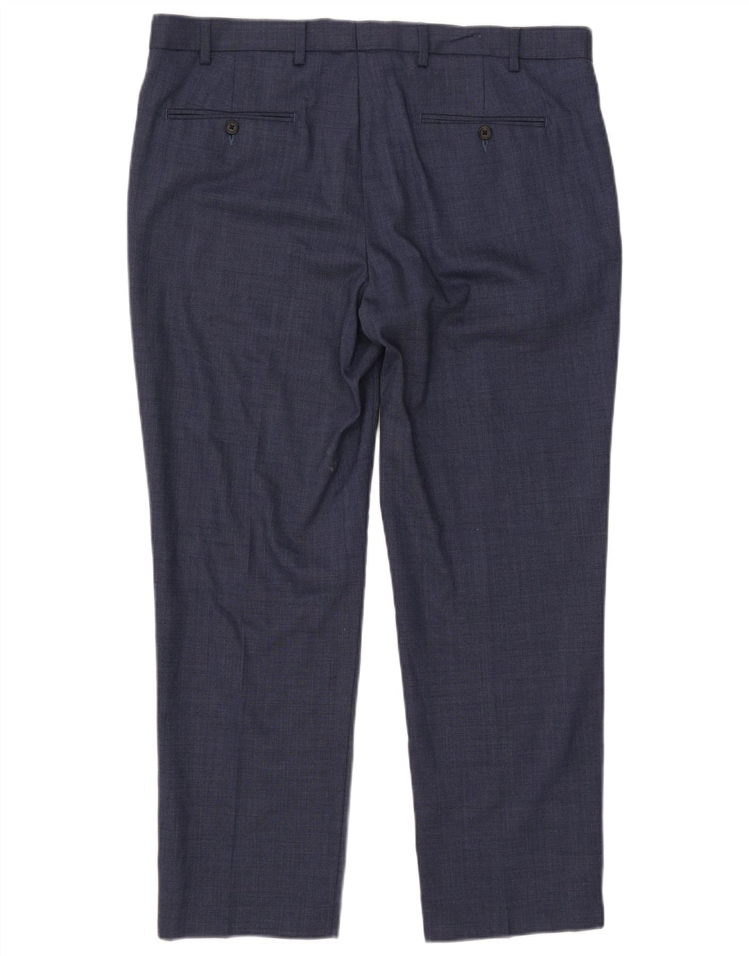 Marks & Spencer Pantalón de traje de corte regular para hombre W38 L29 Lana azul