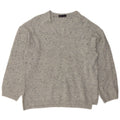 Marks & Spencer Suéter tipo jersey con cuello en V para mujer UK 44 Gris medio moteado