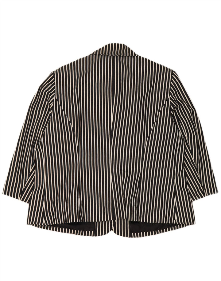 Chaps Chaqueta tipo blazer con 6 botones y manga 3/4 para mujer UK 40 XL Azul marino a rayas