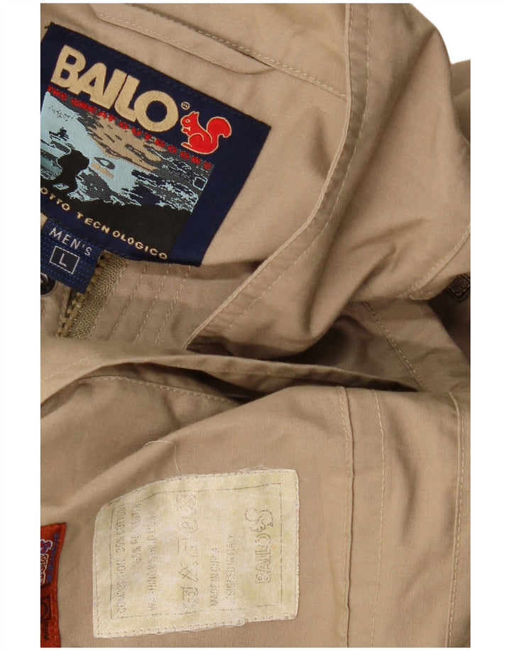 Vintage hombres utilidad Gilet Reino Unido 40 algodón caqui grande