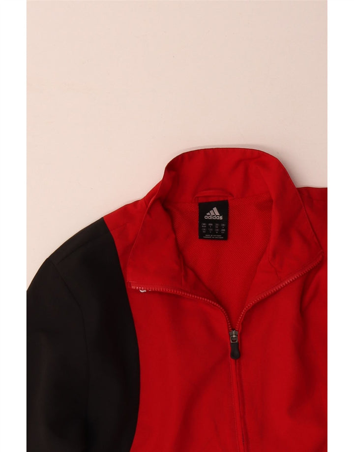 ADIDAS Chaqueta de chándal para hombre UK 36/38 Small Red Colourblock Poliéster