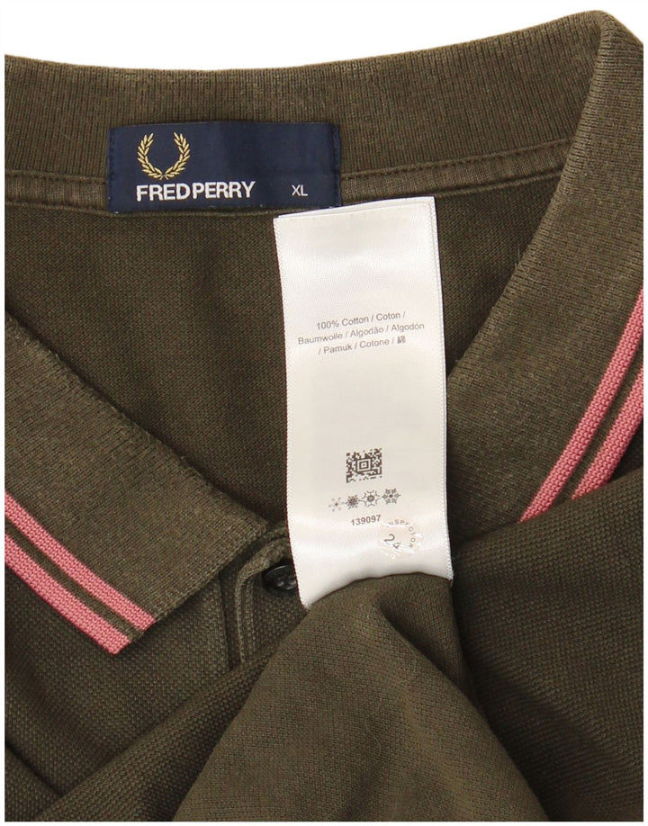 Fred Perry Polo Hombre XL Caqui Algodón