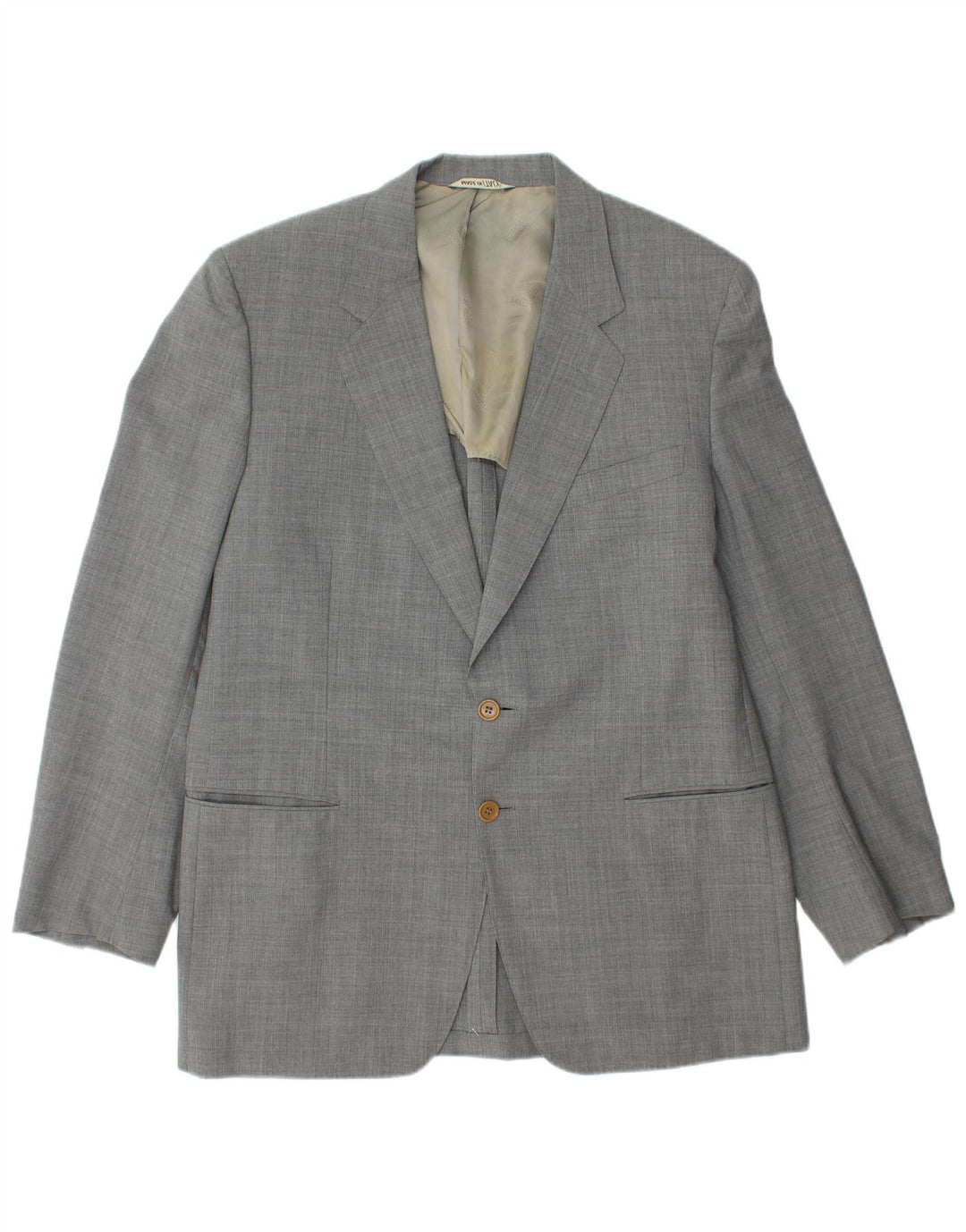 LANVIN Chaqueta tipo blazer de 2 botones para hombre IT 54 2XL Lana virgen gris