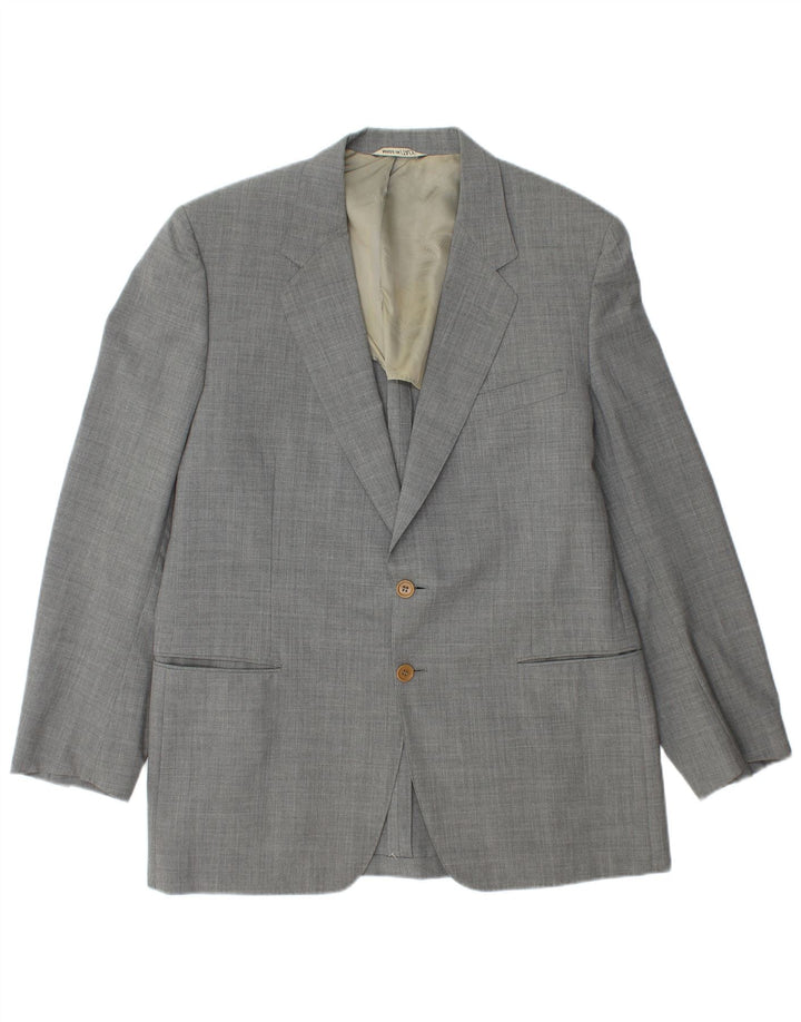 LANVIN Chaqueta tipo blazer de 2 botones para hombre IT 54 2XL Lana virgen gris