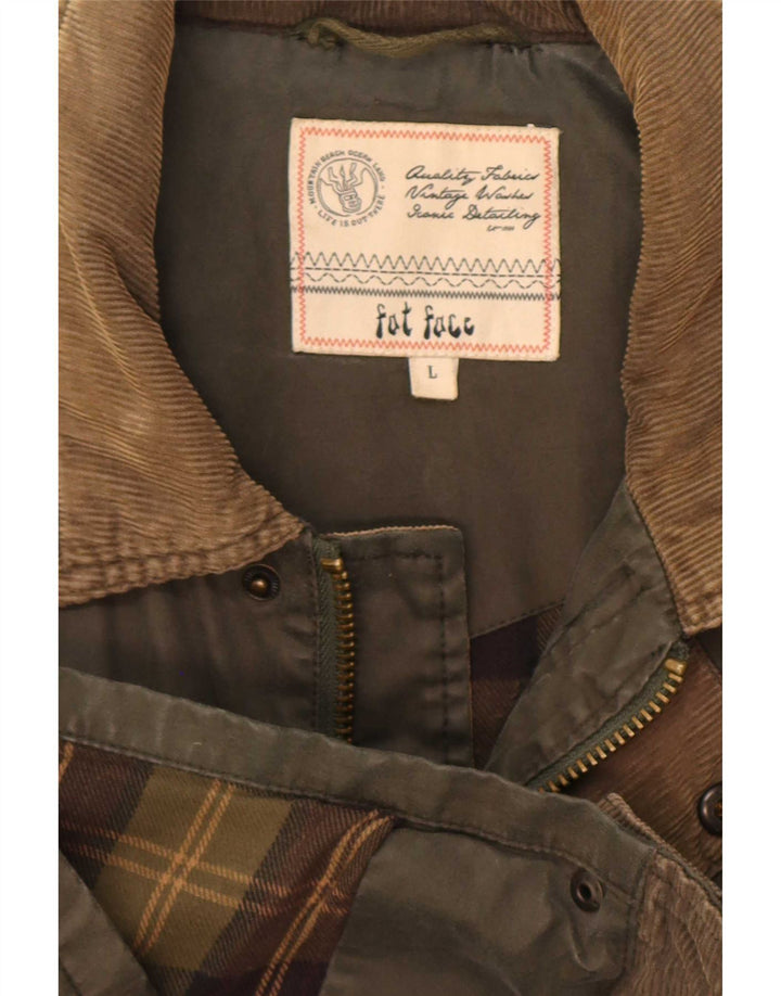 Chaqueta utilitaria para hombre Fat Face UK 40 Large Algodón caqui