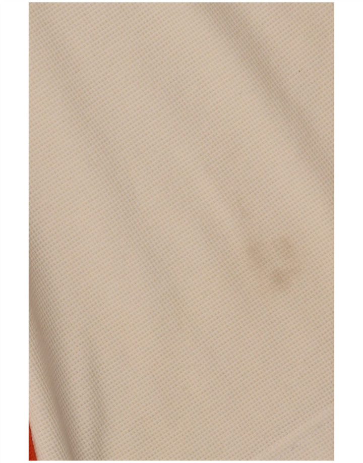 LOTTO Polo para hombre ES 36/38 Small Blanco Colorblock Poliéster