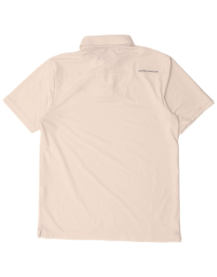 Under Armour Polo Heat Gear para Hombre Blanco Mediano