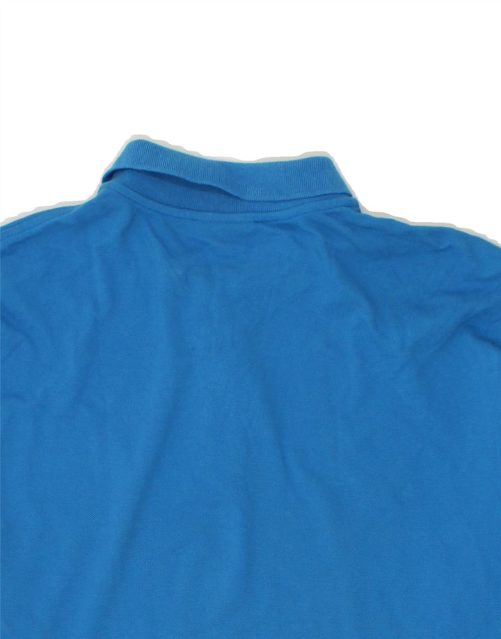 CHAMPION Mens Long Sleeve Polo Shirt Large Blue Cotton Vintage Champion and Second-Hand Champion from Messina Hembry 