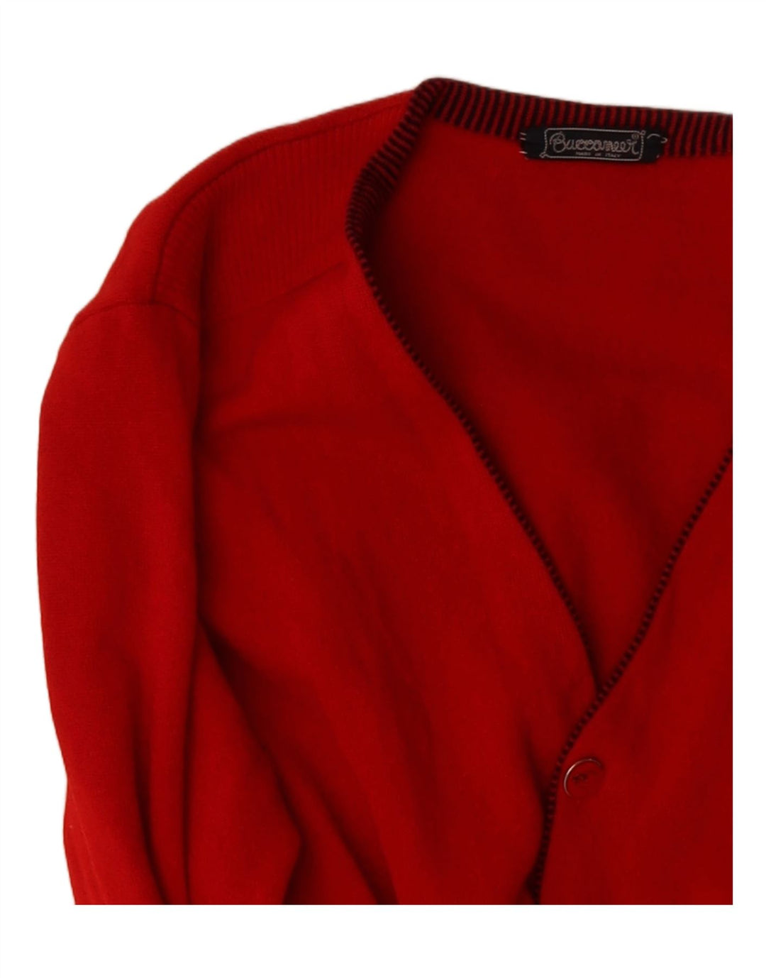 VINTAGE Womens Cardigan Sweater UK 14 Large Red Vintage Vintage and Second-Hand Vintage from Messina Hembry 