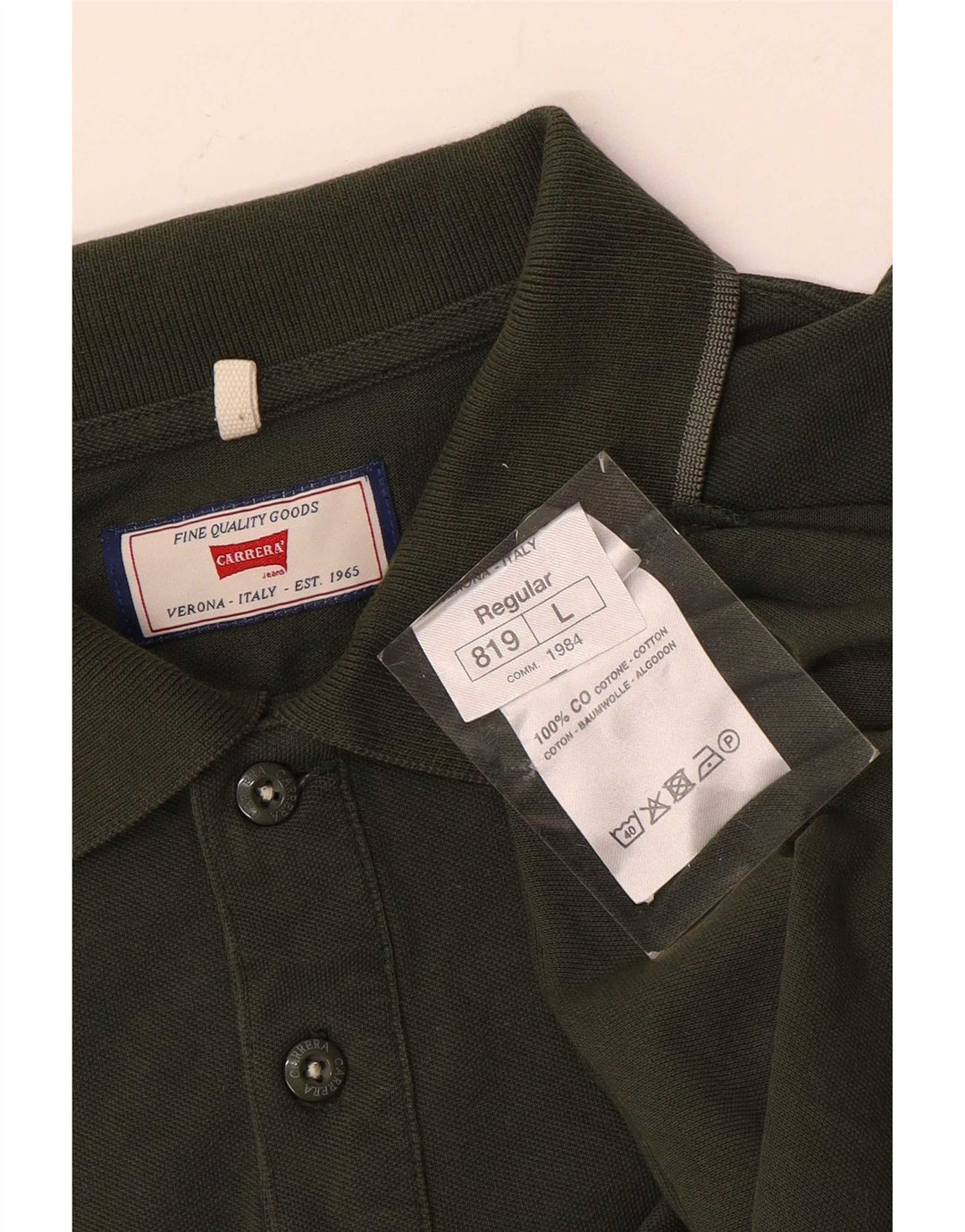 Polo Carrera para hombre de algodón caqui grande