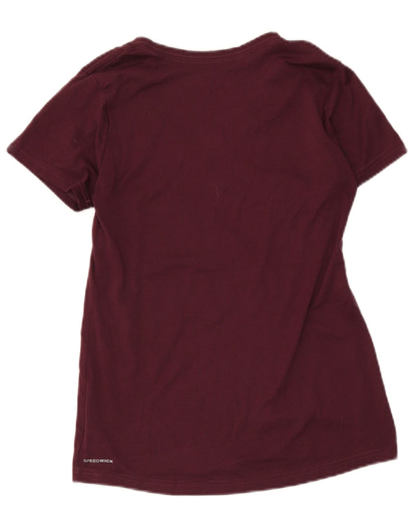 Reebok Camiseta para mujer Top UK 10 Small Borgoña Poliéster