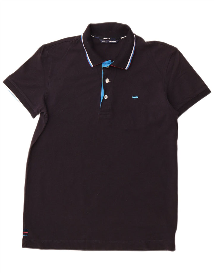 GAS Mens Polo Shirt Medium Navy Blue