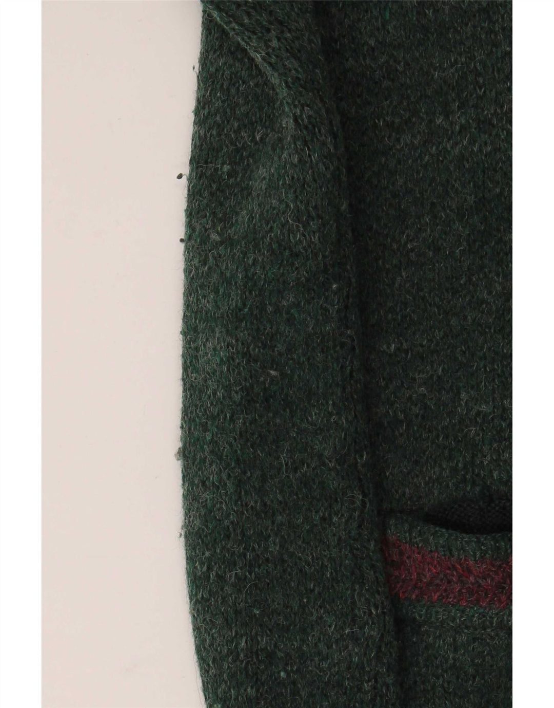 Vintage hombres Cardigan suéter XL lana verde