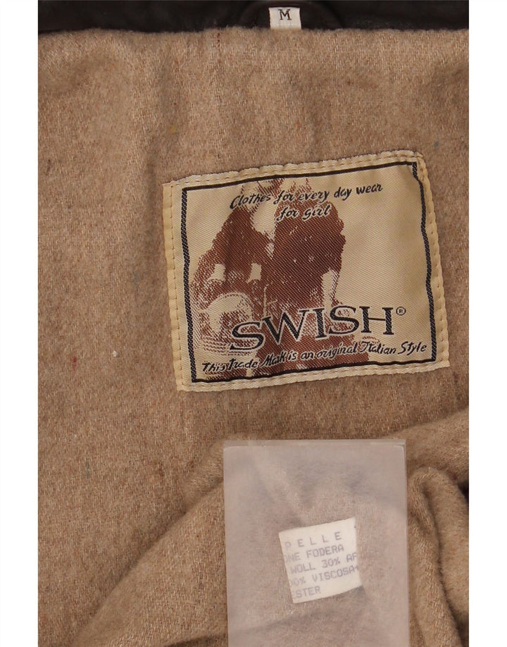 Swish Chaqueta de cuero extragrande para mujer Reino Unido 14 Cuero marrón medio