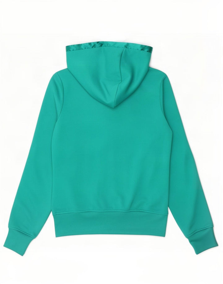 Adidas - Chaqueta con capucha para mujer, talla 8, poliéster, color turquesa