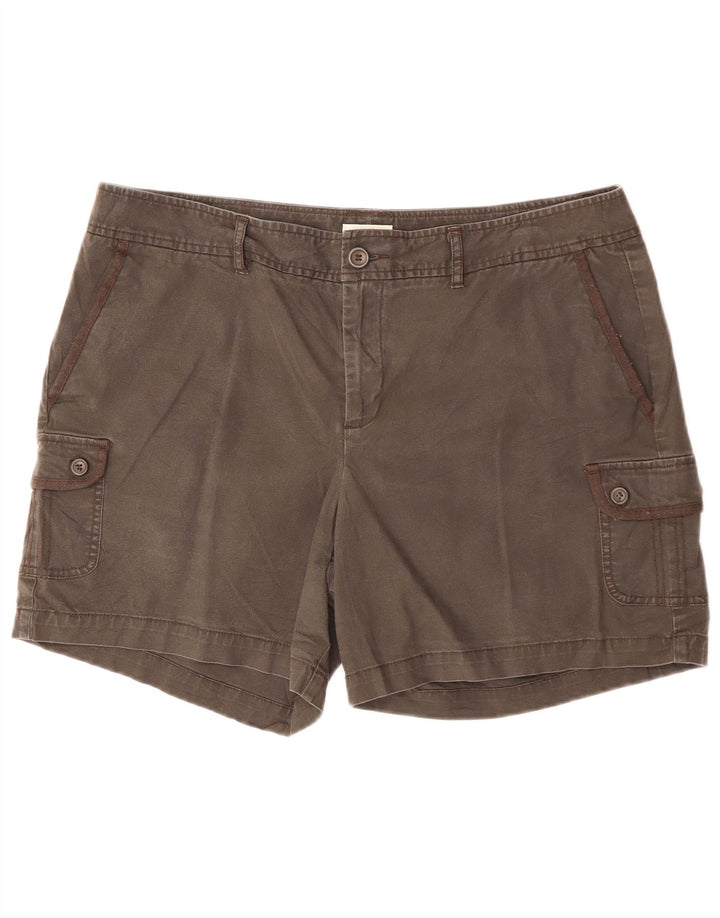 DOCKERS Pantalones cortos cargo para mujer US 16 2XL W38 Gris Algodón