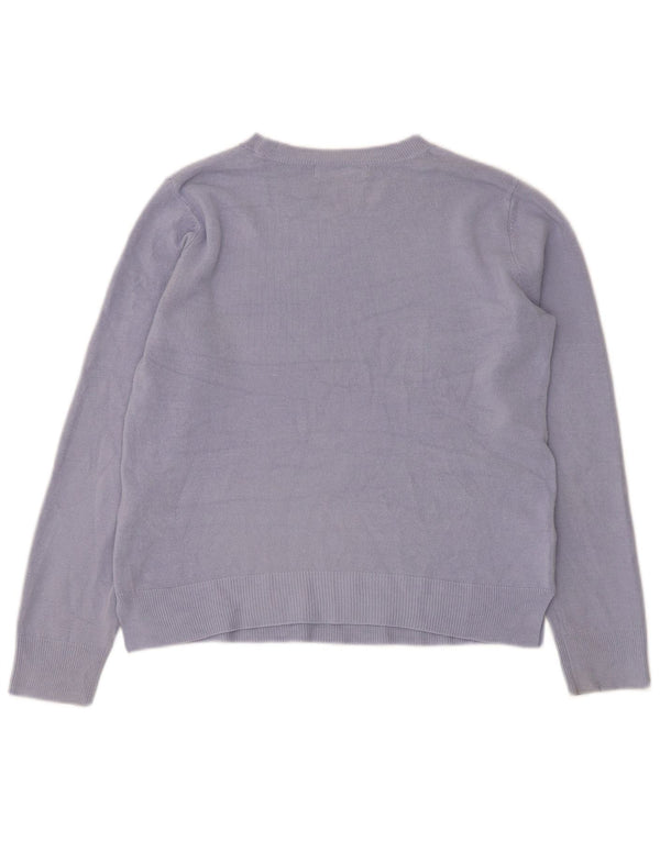 Marks & Spencer Jersey con Cuello Barco para Mujer UK 40 Acrílico Azul Medio