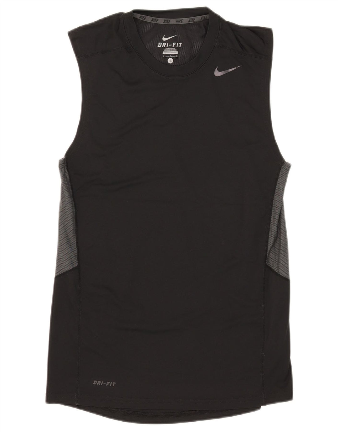 Camiseta sin mangas Nike Dri Fit para hombre (talla pequeña), color negro, poliéster