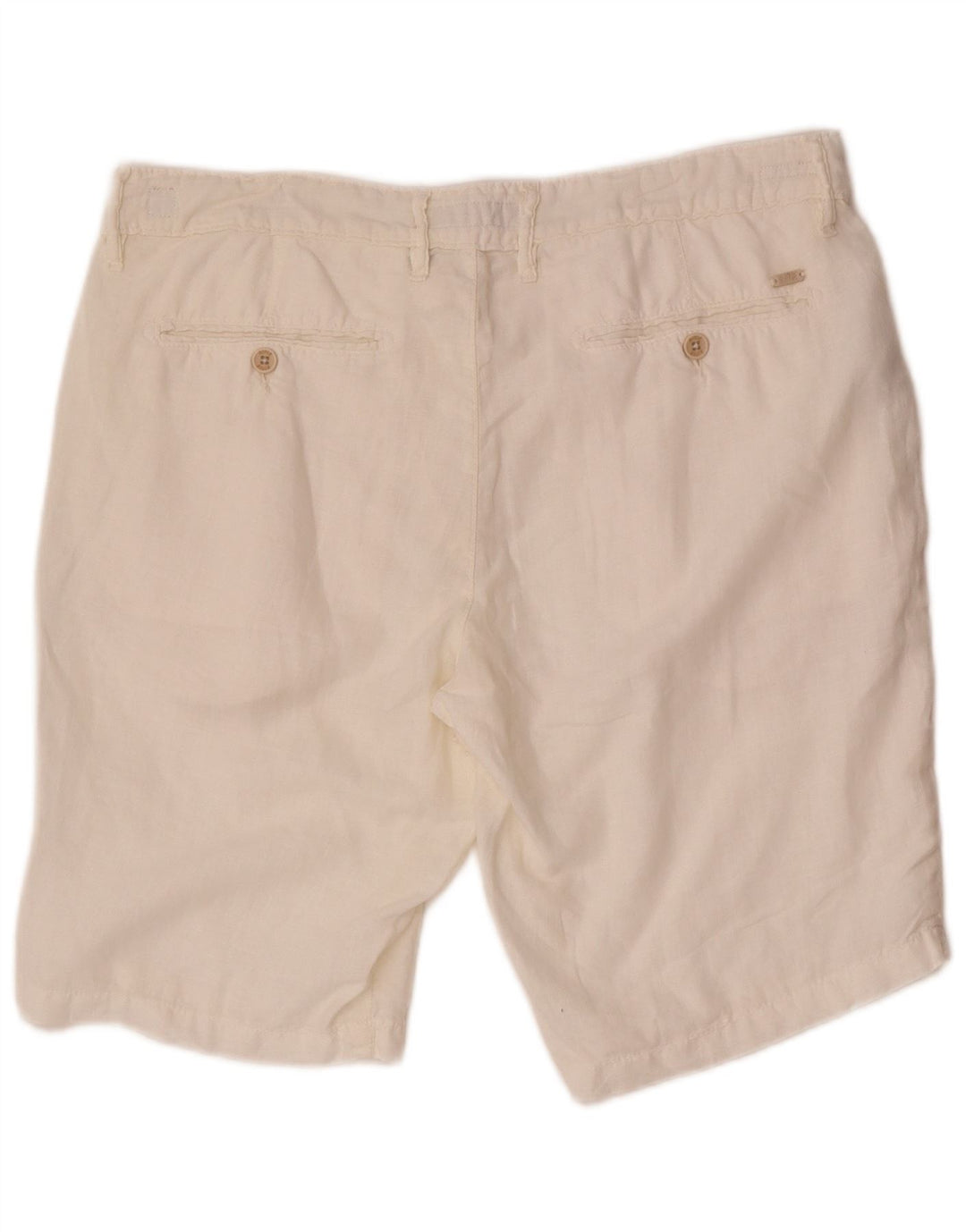 Pantalones cortos chinos Rifle para hombre W32 lino blanco mediano