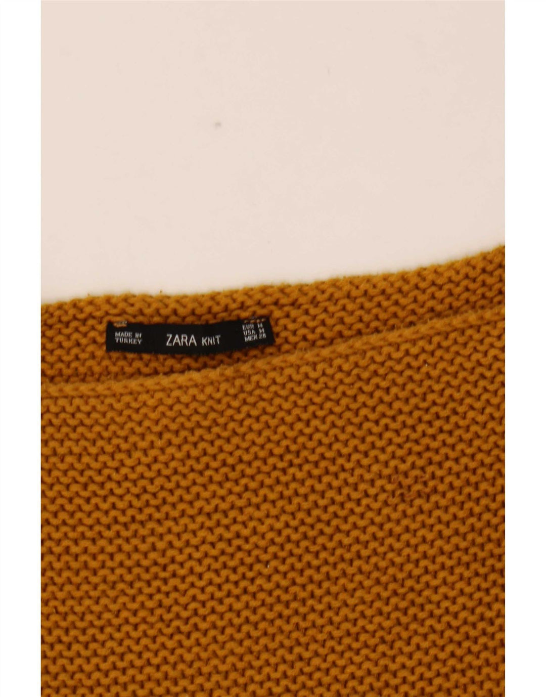 Zara - Jersey extragrande con cuello barco para mujer, talla 40, color amarillo mediano