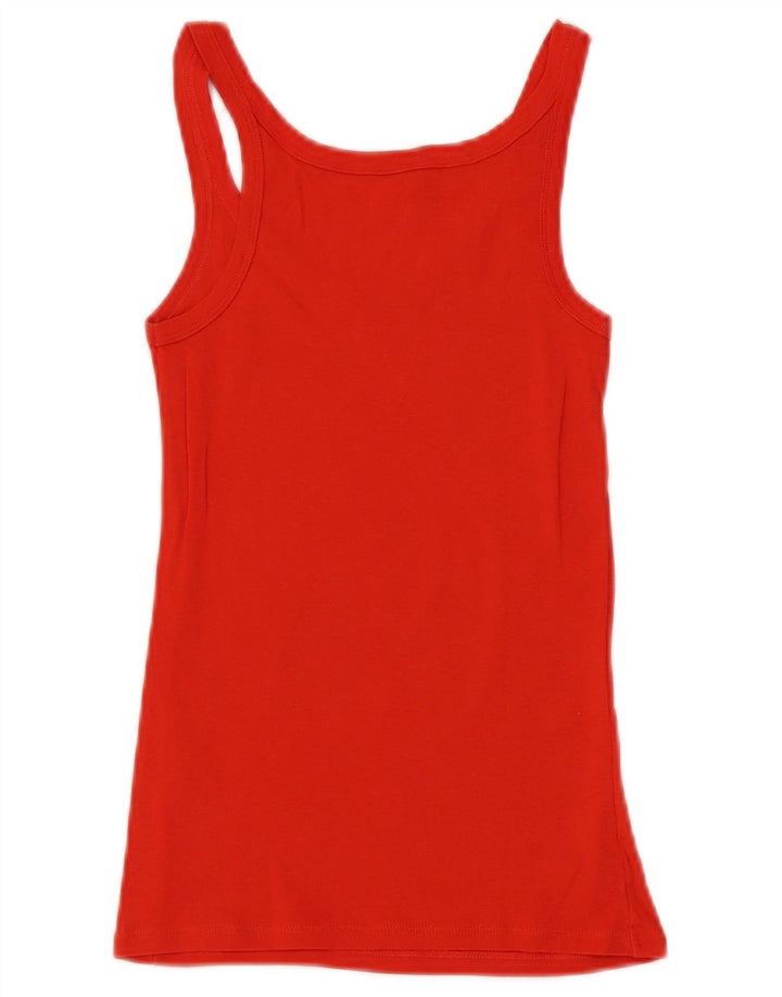 Benetton Camiseta Sin Mangas Mujer UK 8 Small Rojo