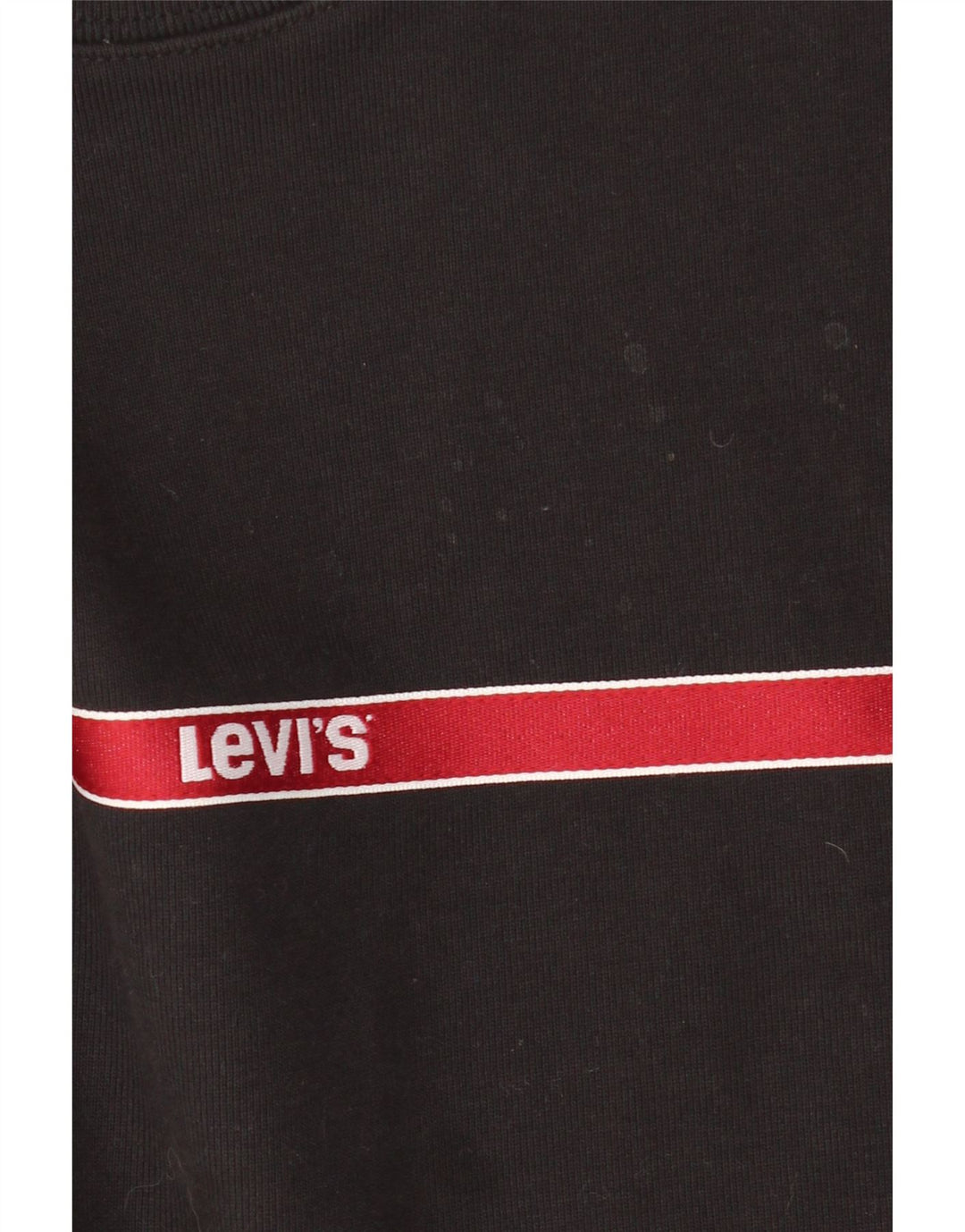 LEVI'S Sudadera corta extragrande para mujer UK 6 XS Negro a rayas