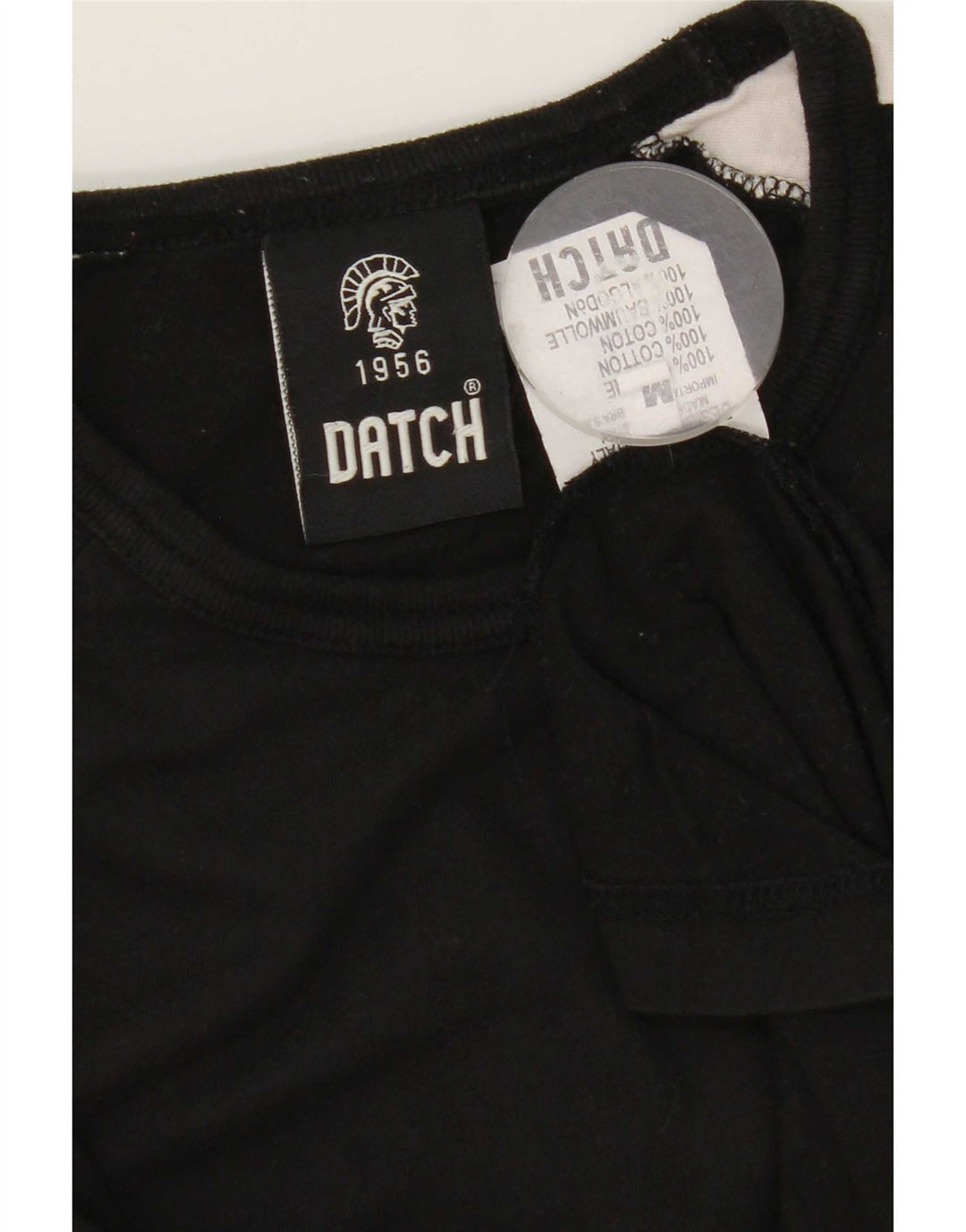 Datch Hombre Top Manga Larga Algodón Color Block Medio Negro