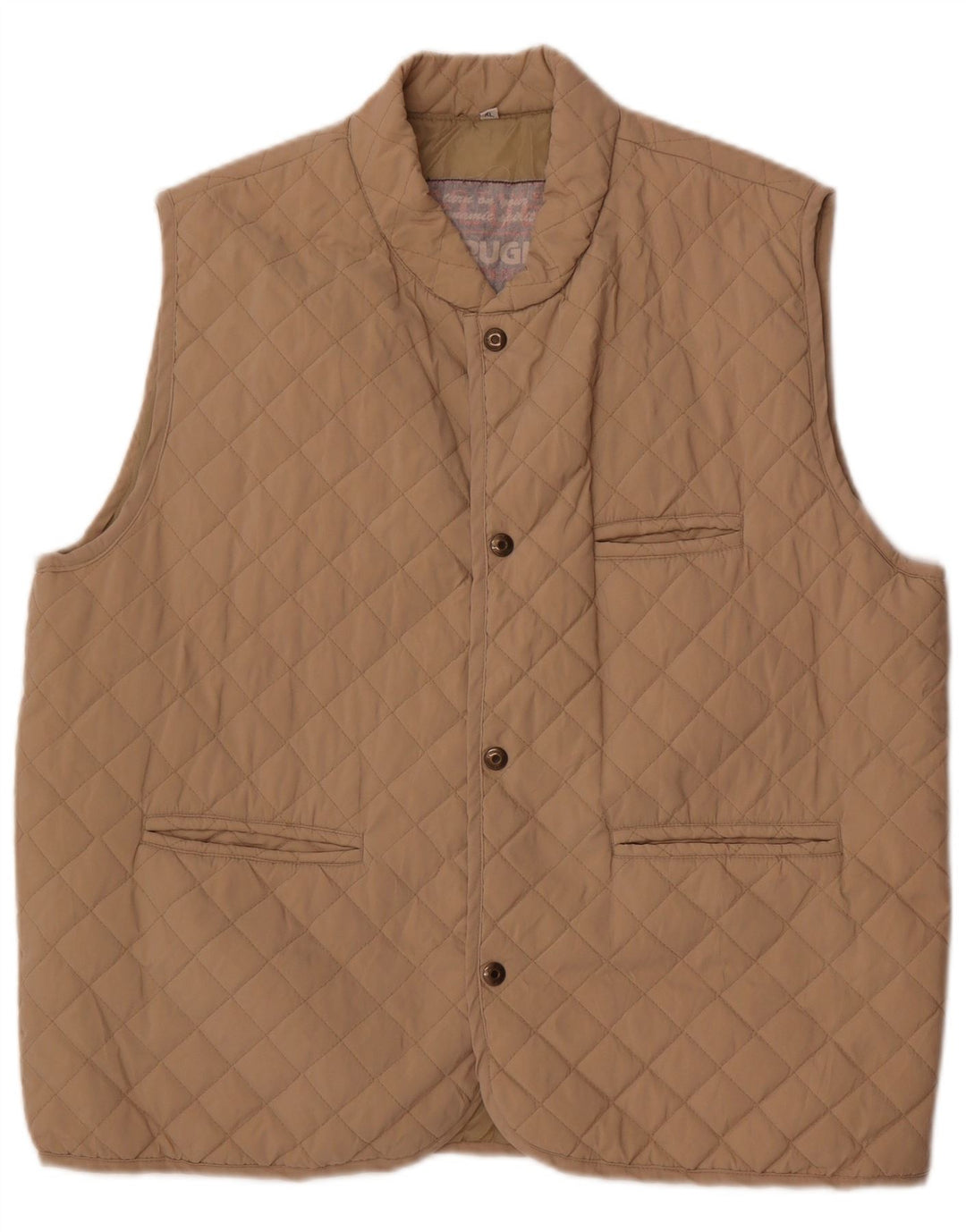 Brugi Chaleco acolchado para hombre UK 42 XL Poliéster beige