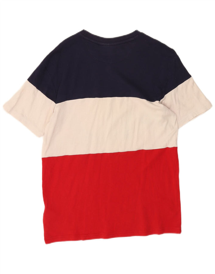 Fila Camiseta gráfica para hombre Top pequeño de algodón con bloques de color multicolor