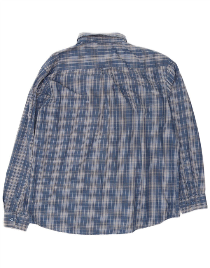 James Pringle Camisa de franela para hombre XL Algodón a cuadros azules