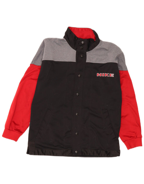 Nike - Chaqueta de chándal con gráfico para niños, 12-13 años, grande, color negro
