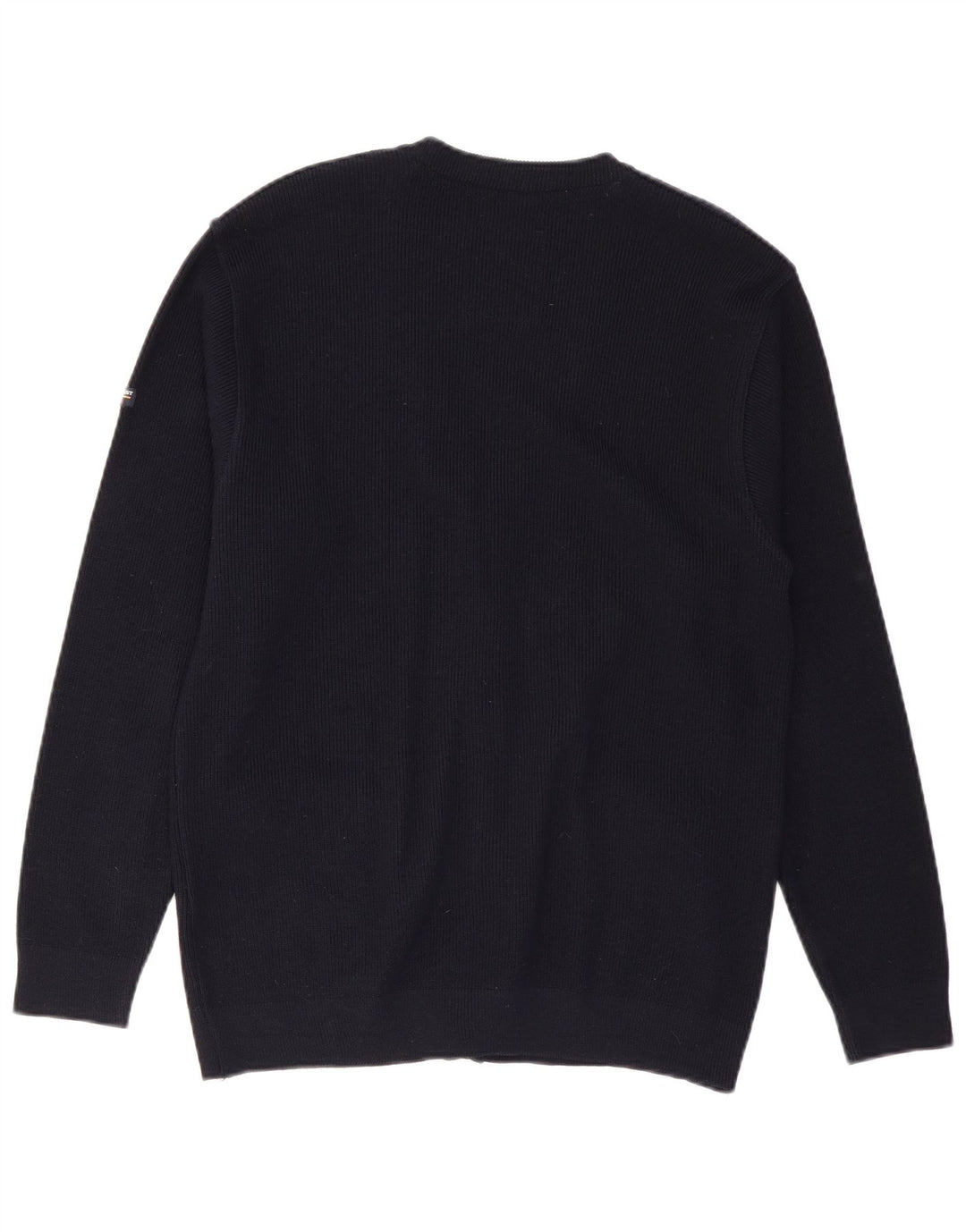 GREEN COAST Suéter tipo cárdigan para hombre IT 52 Grande Lana merino negra