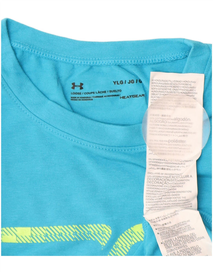 UNDER ARMOUR Camiseta gráfica Heat Gear para niños 11-12 años Grande Azul