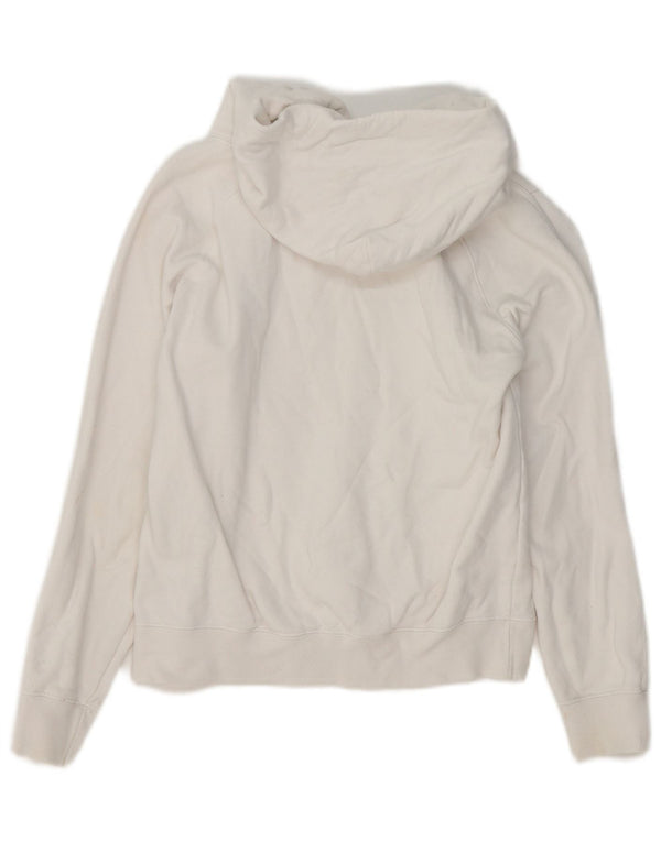 Champion Crop Graphic Sudadera con capucha para mujer UK 6 XS Algodón blanco
