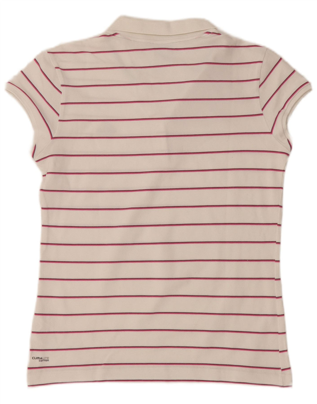 ADIDAS Polo Clima 365 para mujer Reino Unido 40 Grande Algodón a rayas blancas