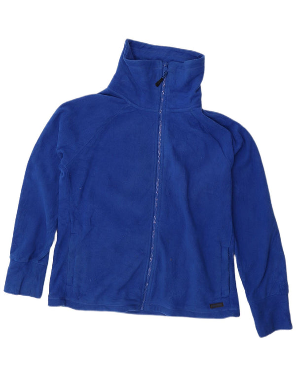 CALVIN KLEIN Chaqueta polar gráfica para mujer UK 44 Poliéster azul medio