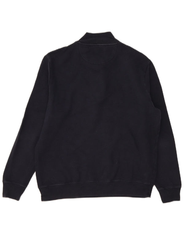 Barbour - Sudadera con cuello y cremallera para mujer, talla 40, talla grande, algodón azul marino
