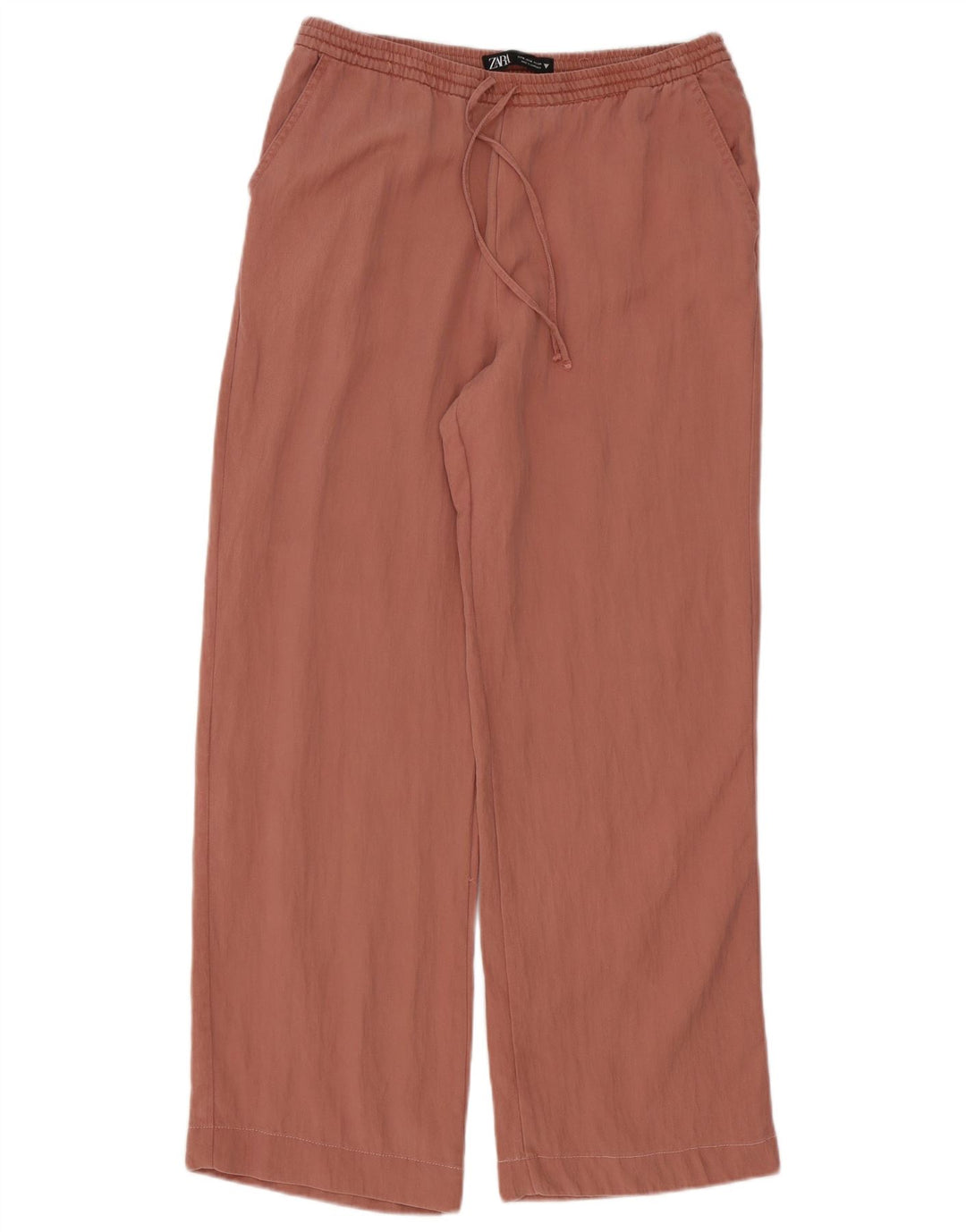 Zara Mujer Pantalones Anchos Mediano W28 L30 Rosa