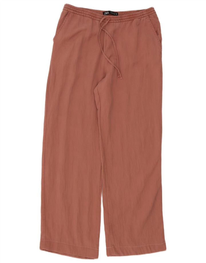 Zara Mujer Pantalones Anchos Mediano W28 L30 Rosa