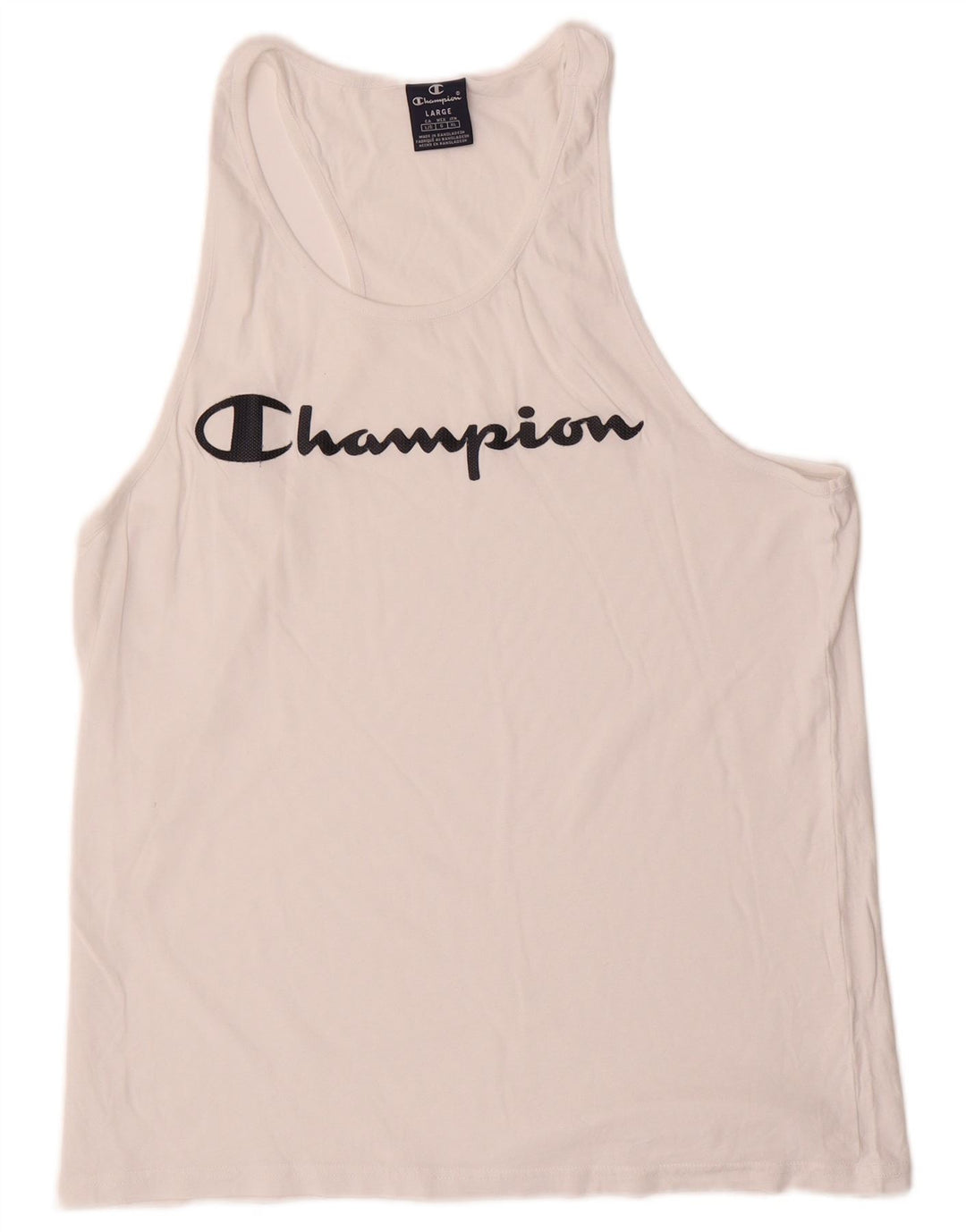 Champion Camiseta Sin Mangas Estampada Mujer UK 40 Grande Blanco