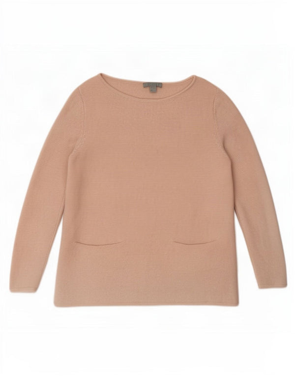 Cos Suéter tipo jersey con cuello barco para mujer UK 6 XS Lana beige