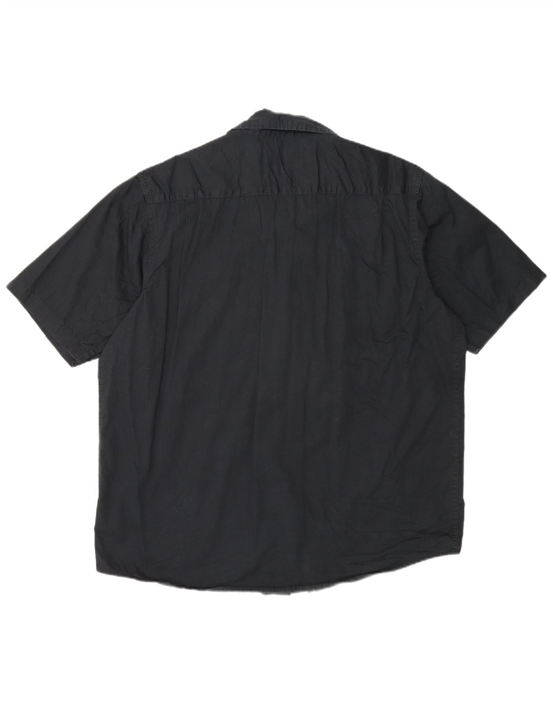 Wrangler Camisa De Manga Corta Para Hombre Grande Algodón Negro