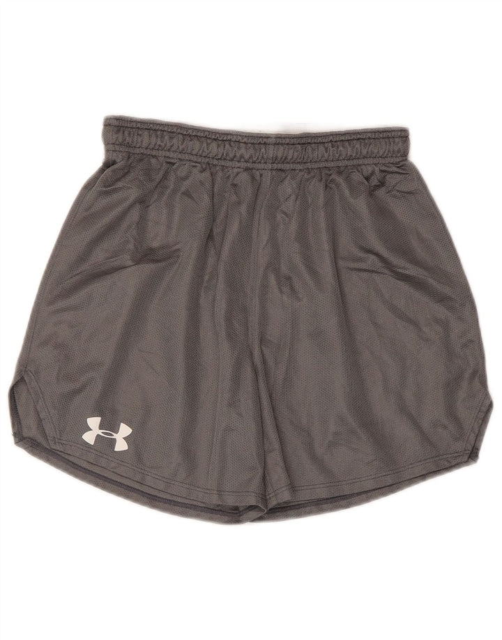 UNDER ARMOUR Pantalones cortos deportivos para mujer UK 10 Pequeño poliéster gris