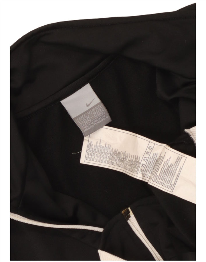 Nike Chaqueta corta de chándal para mujer UK 8/10 Small Black Colourblock