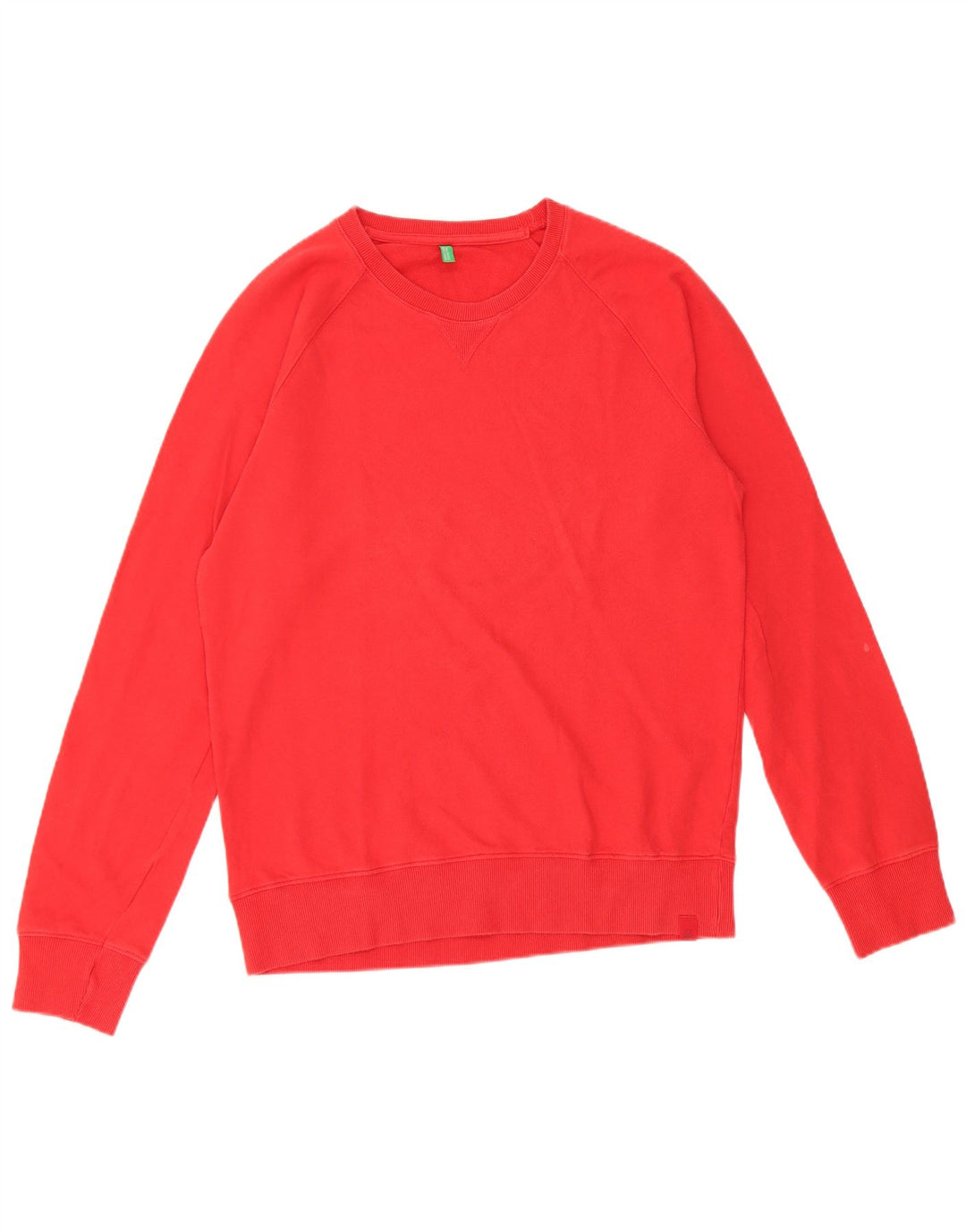 Benetton Hombre Sudadera Jumper Large Rojo Algodón